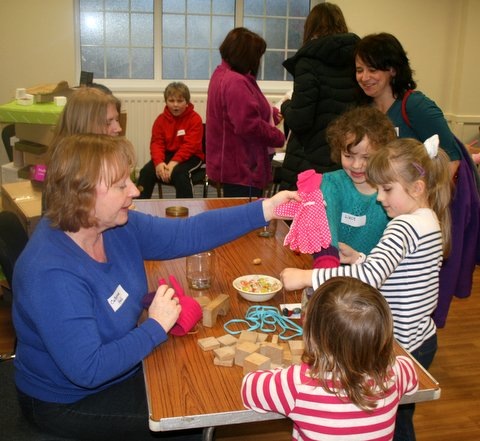 Having fun at Messy Church. Pictures by Mike Ellis.