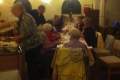 Enjoying the traditional Maundy Thursday meal at St Francis' Church.