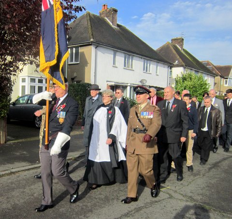 STOUHTON & WESTBOROUGH BRANCH OF THE ROYAL BRITISH LEGION OUTSIDE ST FRANCIS CHURCH